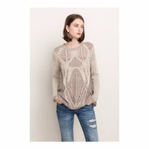Mystree Reversed Texture Sweater Top